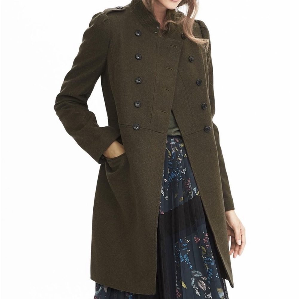 Banana Republic Olive Green Military-style Jacket